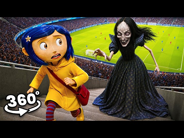 360° Coraline: Escape Beldam at the World Cup Final | Fan-Made (Scary VR 360 4K Video)