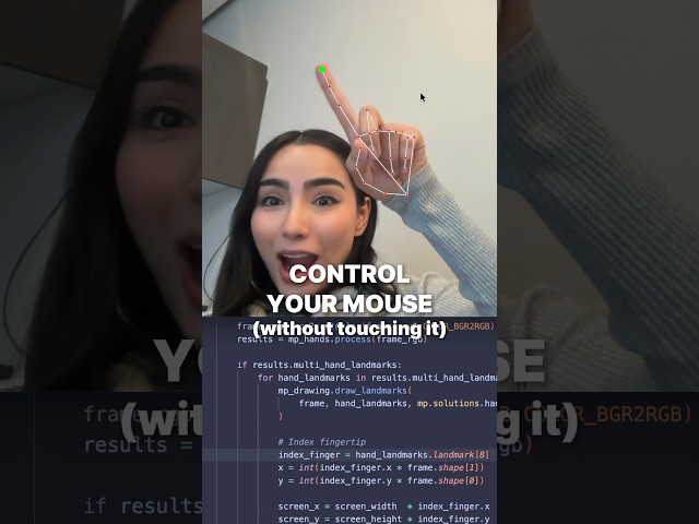 controlling your cursor without touching your mouse :) computer vision series! #coding