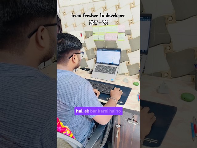 Day-78 from fresher to developer #webdevelopment #job #freshers #coding #vlog #challenge #explore