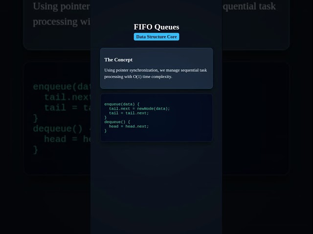 FIFO Queues Explained: Data Structures Simplified #Shorts