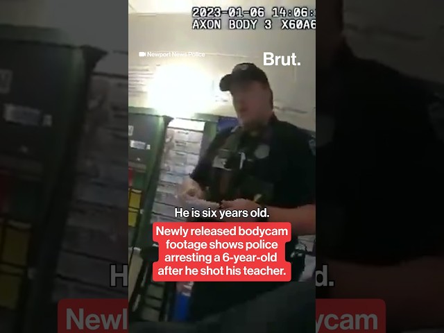 Bodycam footage shows police arresting 6-year-old who shot his teacher.