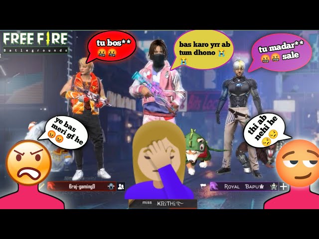 2 BOYS FIGHTING FOR ONE GIRL 😅😅 IN FREE FIRE || FUNNY VIDEO😂😂||#littlekrithiyt