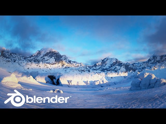 Making Huge Realistic snow 3D Environments - Blender