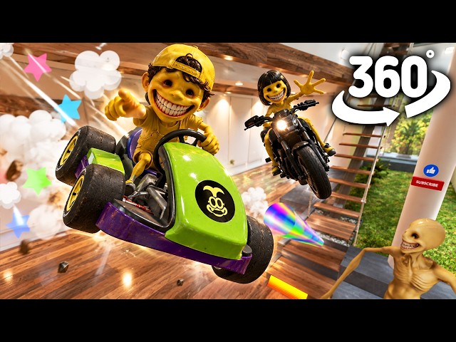 Verity Family in MARIO KART WORLD | 360° VR Animation
