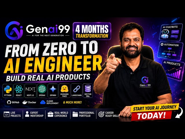 🚀 Go From ZERO to AI Engineer in 4 Months | Build Real AI Products