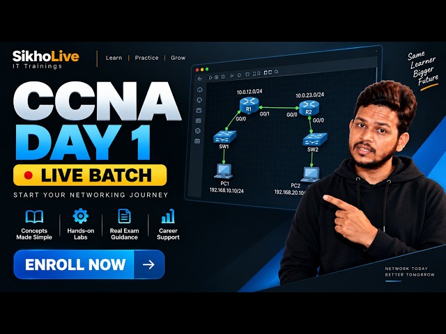 CCNA Day 1 | Live Training | Industry-Based Practicals & Troubleshooting