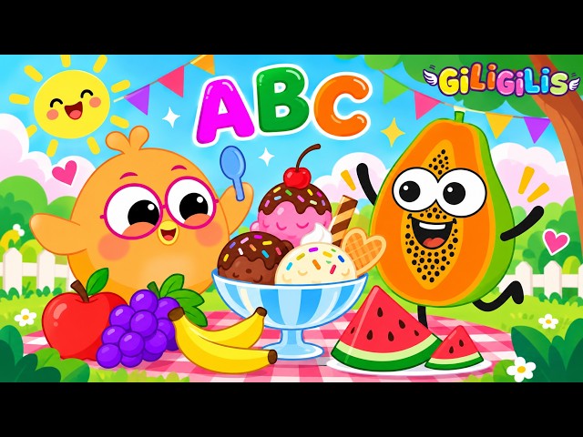 🎶 ABC & Yummy Fruits Song with Giligilis🍇 Giligilis' Greatest Collection About Fruits and Vegetables