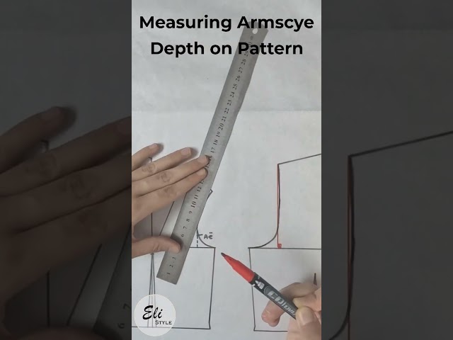 Patternmaking Tip| Measure Armhole Depth On Pattern #sewingpattern #patterndrafting #sewingpatterns