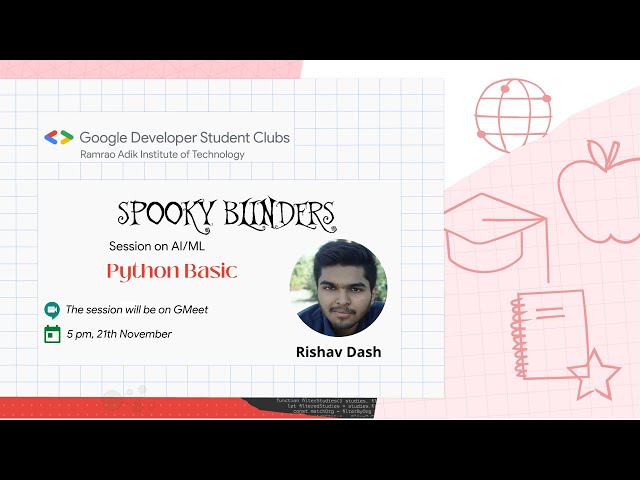 AI/ML : Introduction to Python | Spooky Blinders GDSC RAIT