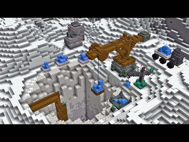 I Built an Ice Quarry in Minecraft!