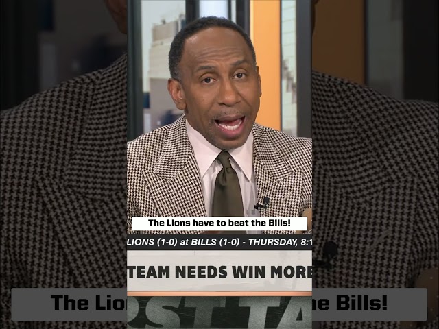 Stephen A. says this game is very important for the Lions 🏈
