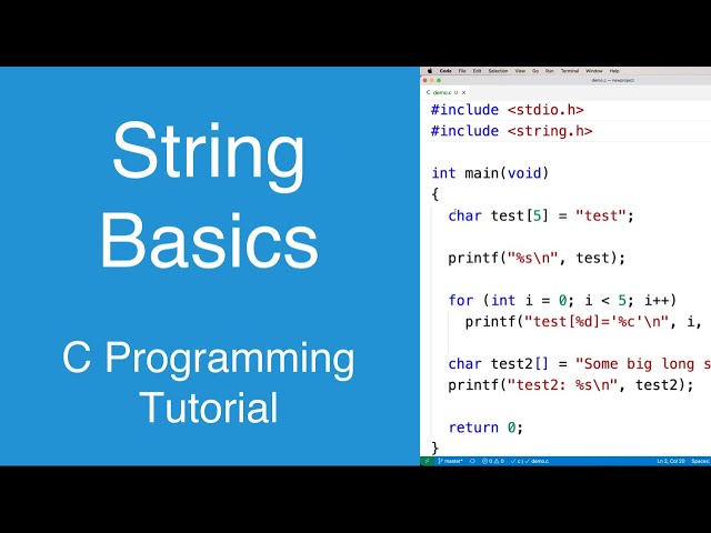String Basics | C Programming Tutorial