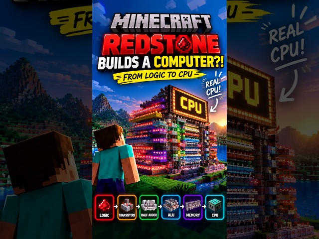 “Minecraft Has a CPU?! 🤯 Redstone Computing Explained” #technology #shorts
