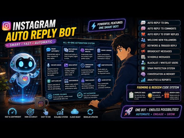 PYTHON AI AUTOMATION — ONE SYSTEM, MANY FEATURES ON INSTAGRAM AUTOMATICLY..