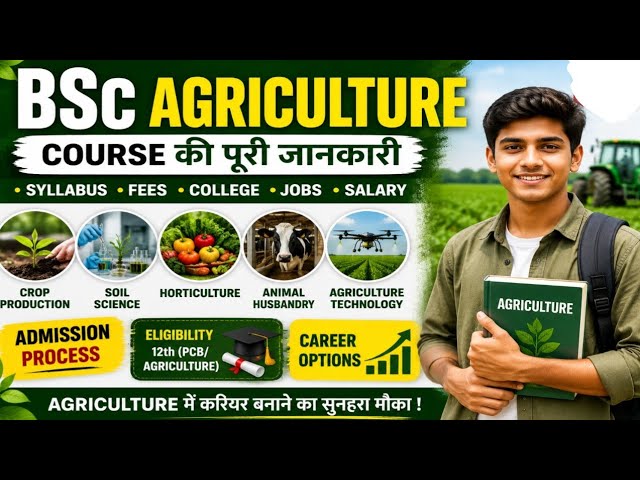 Bsc Agriculture Kya Hai ? Bsc Agriculture Course Details in Hindi Fees, Admission, Jobs,Salary,Scope
