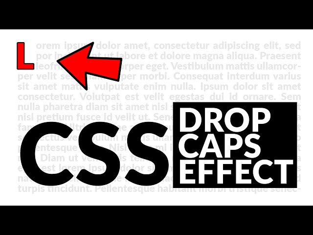 Drop caps effect | CSS tricks