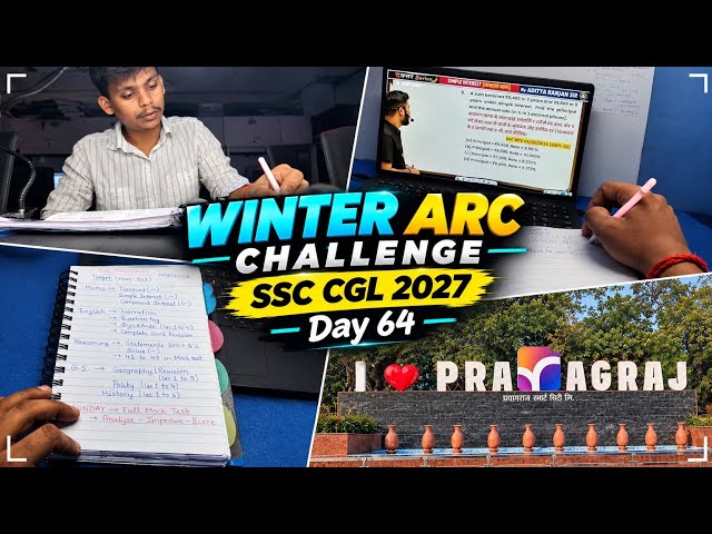 WEEKLY PLAN REVEALED 🎯 | Day 64 SSC CGL 2027 Journey | Daily study vlog 📹
