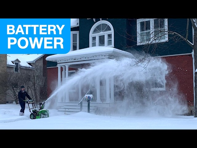 8 Reasons Battery is Better than Gas Snowblower by Home Improvement Woodworking - Greenworks 2-stage