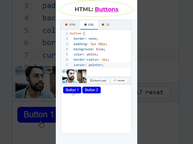 HTML Buttons Design  #coding #htmltutorial #csstutorial