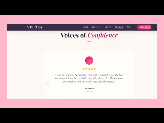 Luxury Spa Website Design Tutorial — Velora Beauty Lounge (Tailwind CSS + Premium UI)