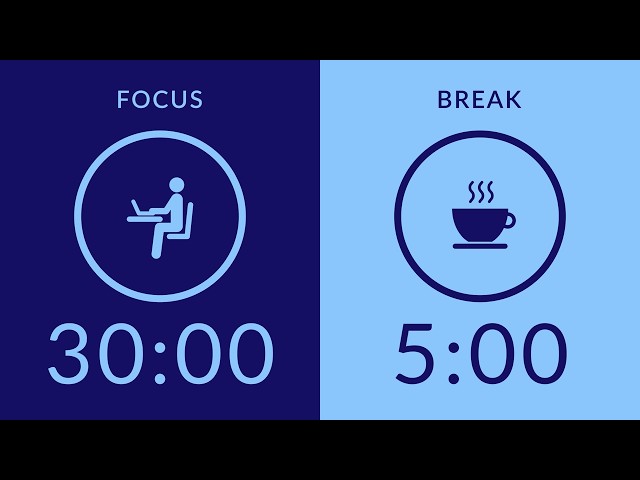 30/5 Pomodoro Timer with Brown Noise 🎧 2-Hour Study with Me for Deep Focus & ADHD ✨