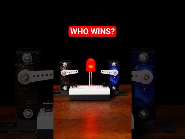 ARDUINO [Useless] Servo Red LED Battle! #gadgets #robotics #shorts