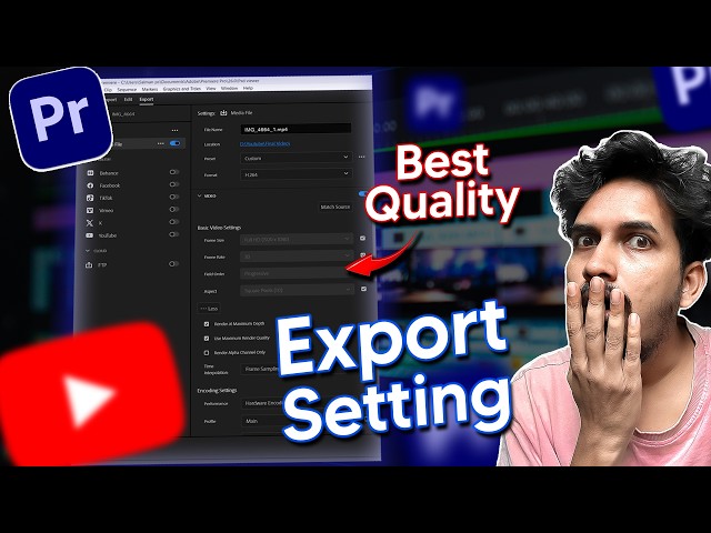 Best Premiere Pro Export Settings for YouTube (No Quality Loss!)