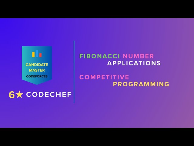 Applications of Fibonacci Numbers | Number Theory for Competitive Programming