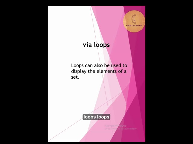 python module | set 'part 3' | CodeLearning
