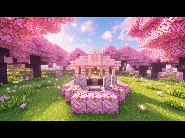 Minecraft Wishing Well Tutorial Cherry Blossom Build