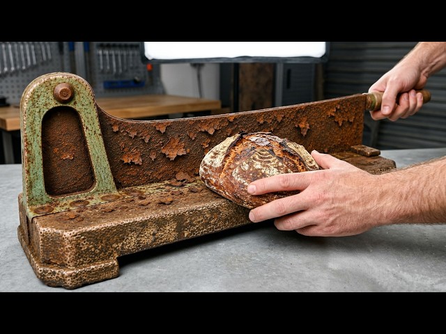 Extremely Rusty and Destroyed Guillotine Restoration - ASMR