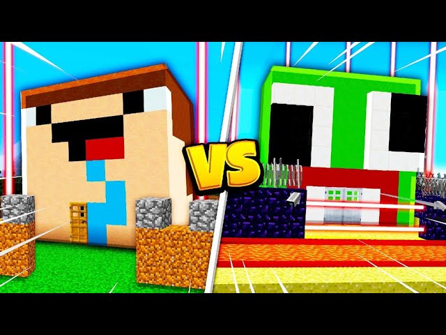 Noob Vs Pro Impossible Minecraft House Build Off Challenge! ( Noob1234 vs Unspeakable)