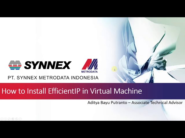 1. [English Version] How to Install EfficientIP in Virtual Machine