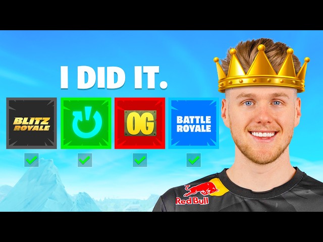 I Can't Stop Until I Win EVERY Fortnite Mode!