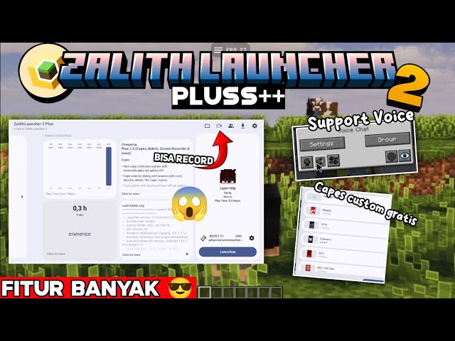 Zalith Launcher 2 Plus Review UPDATE!!, Includes built-in recorder, voice support, Offline login 😋🔥