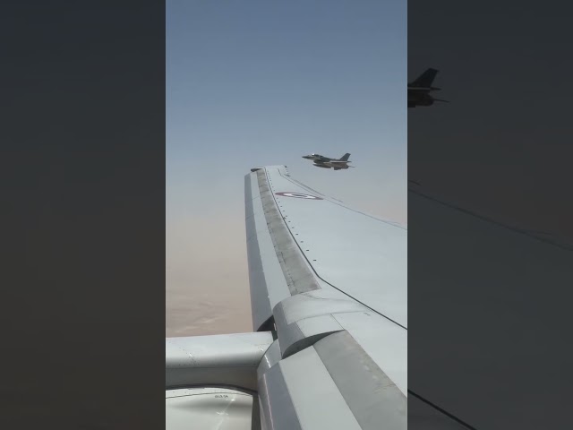 UAE F16 jets escort PM’s plane as it enters UAE airspace