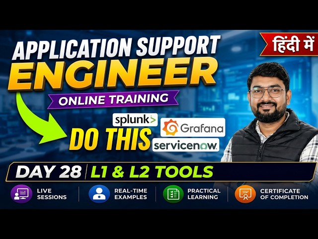 Day 28 – Important Tools Used by Application Support L1 & L2 Engineers | Splunk, Grafana, ServiceNow