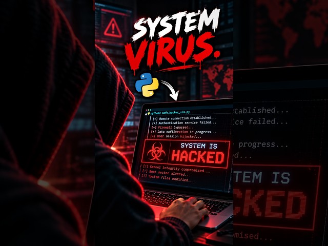 🔥 I Created a System Virus! #virus #computerviruses #cybersecurity