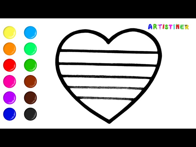 🌈❤️ Rainbow Heart Drawing & Coloring for Kids | Step-by-Step Drawing Tutorial 🎨✨