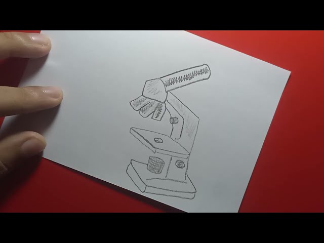 Como desenhar um microscópio