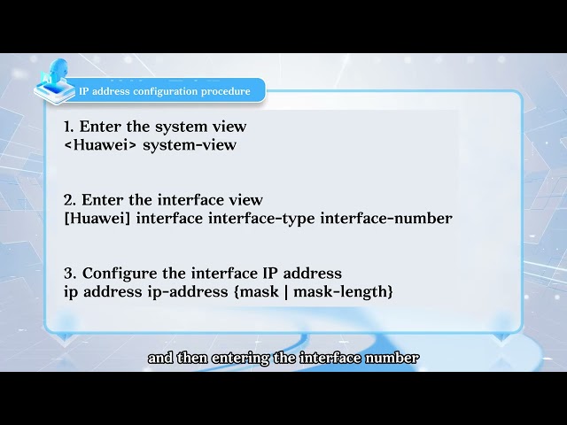 4.3 Configuration of IP Addresses on Network Devices