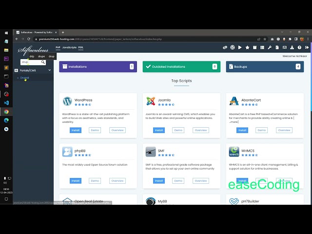 How to install drupal 10 on cpanel shared hosting server