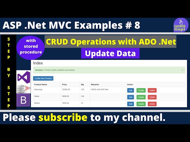 💡 Update Data with SQL Stored Procedure in ASP.NET MVC C# | MVC Tutorial for Beginners
