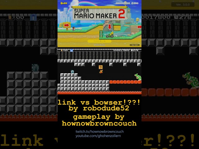 #Shorts #SMM2 link vs bowser!??! Course Clear Video Former World Record