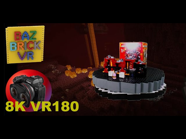 8K VR180 Lego Review 21106 Minecraft Micro World The Nether 3D BazBrickVR S01E34 (Travel/Lego/ASMR)
