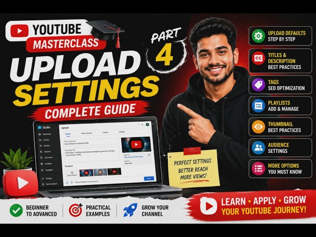 YouTube Masterclass Part 4 | Perfect Upload Settings for More Views (Bangla 2026)