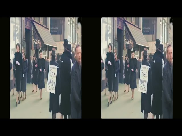 1930s   Street Scenes New York in 3D color 60fps, Remastered w⁄sound design added 1080p VR SBS