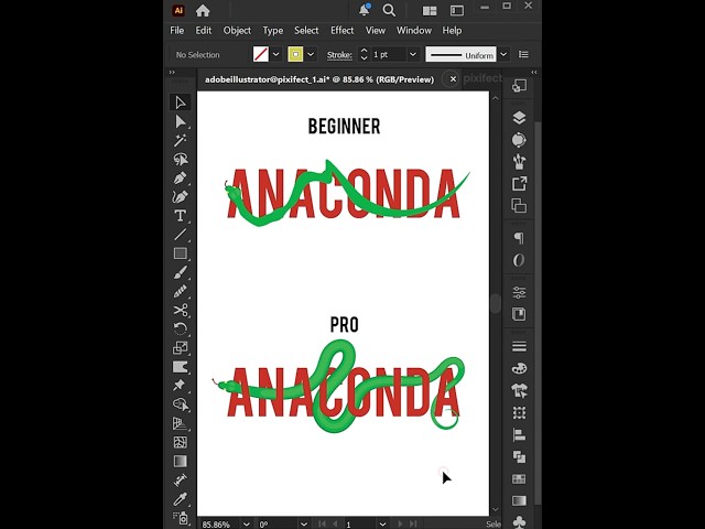 Adobe illustrator 2027 -  How to Interwined Snake into Letters Like a PRO