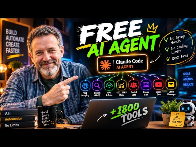 I Built a FREE AI Agent with 1,800+ Tools 🤯 | OpenRouter + Claude Code + Monid