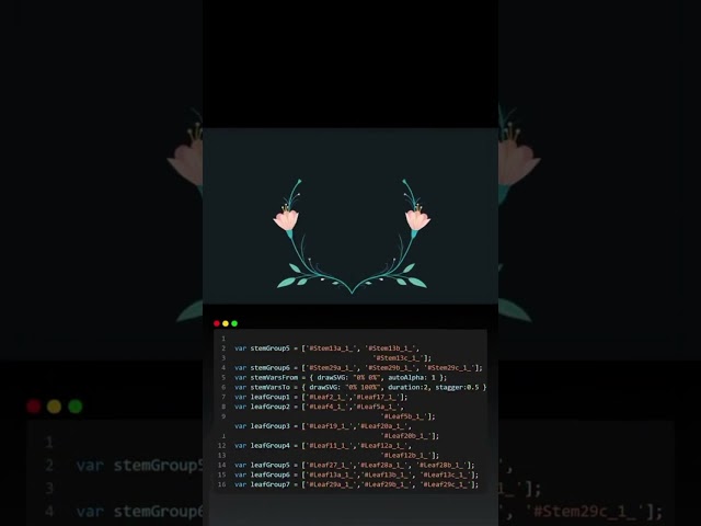 Flower Animation using HTML, CSS and JavaScript